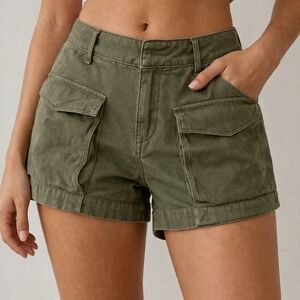 Rag & Bone Women’s Size 29 Army Green Cotton Mid-Rise Cargo Shorts